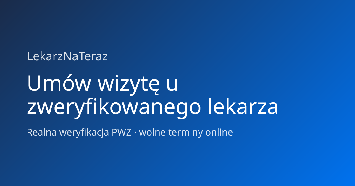 LekarzNaTeraz — podgląd serwisu